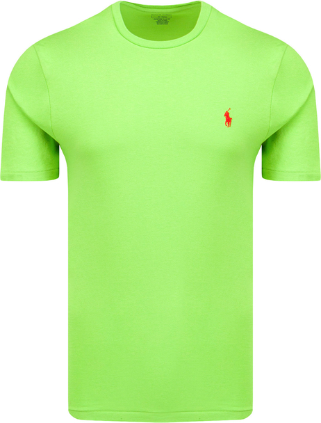 Zielony t-shirt POLO RALPH LAUREN z bawełny z krótkim rękawem w stylu casual