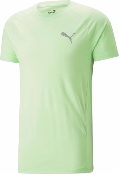 Zielony t-shirt Puma w sportowym stylu z krótkim rękawem