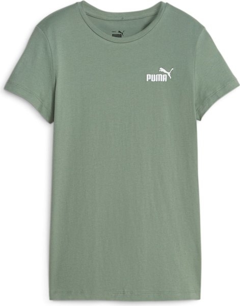 Zielony t-shirt Puma w sportowym stylu z okrągłym dekoltem z dzianiny