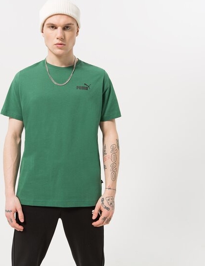 Zielony t-shirt Puma z krótkim rękawem w sportowym stylu
