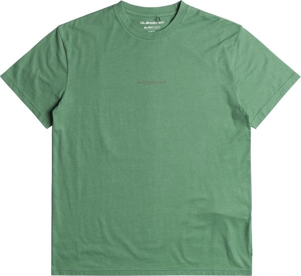 Zielony t-shirt Quiksilver w stylu casual z bawełny z krótkim rękawem