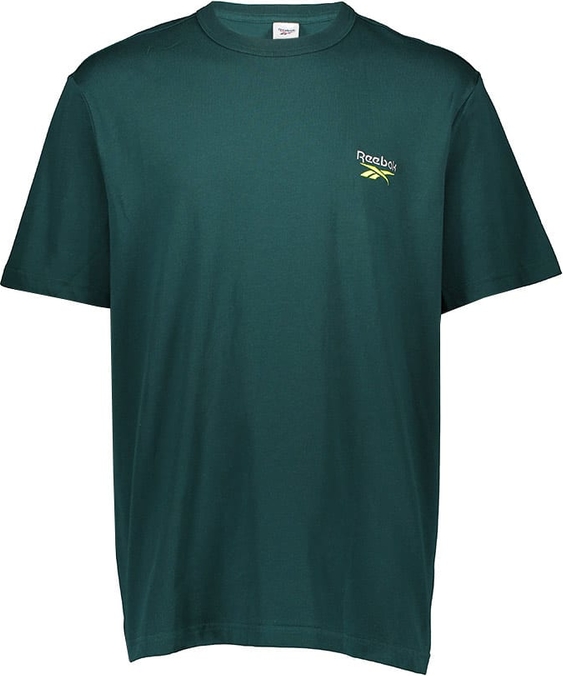Zielony t-shirt Reebok z krótkim rękawem w stylu casual