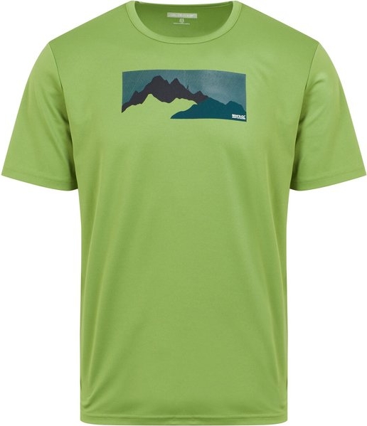 Zielony t-shirt Regatta z krótkim rękawem w sportowym stylu