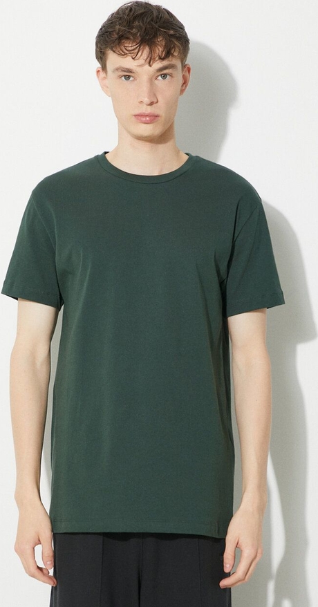 Zielony t-shirt Samsoe Samsoe w stylu casual z bawełny z krótkim rękawem