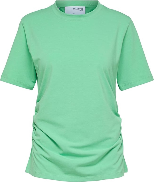 Zielony t-shirt Selected Femme z bawełny