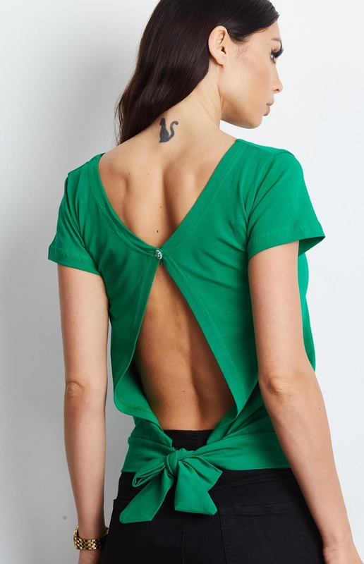 Zielony t-shirt Sheandher.pl z bawełny