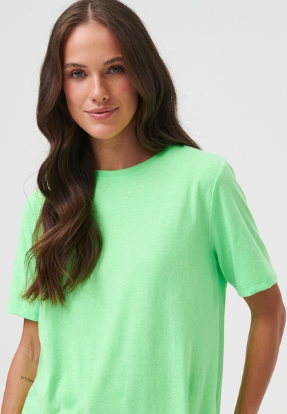Zielony t-shirt Sinsay z okrągłym dekoltem