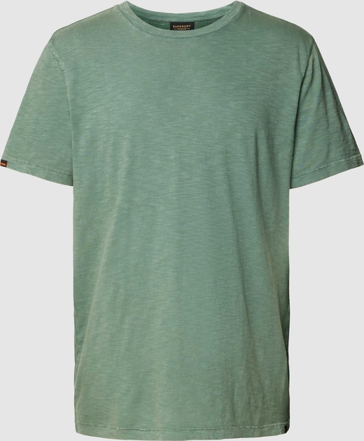 Zielony t-shirt Superdry z bawełny w stylu casual