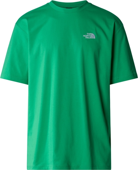 Zielony t-shirt The North Face w sportowym stylu z wełny z krótkim rękawem