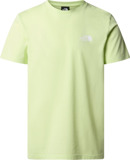 Zielony t-shirt The North Face z krótkim rękawem z bawełny w stylu casual