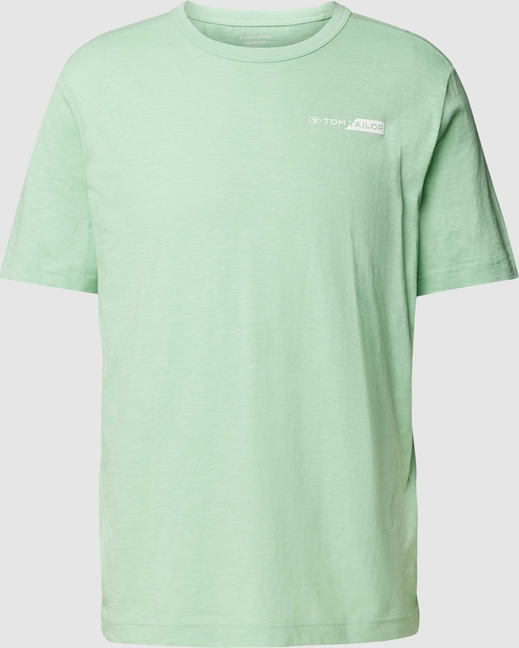 Zielony t-shirt Tom Tailor z bawełny