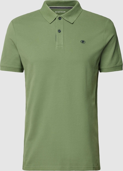 Zielony t-shirt Tom Tailor z krótkim rękawem w stylu casual z bawełny