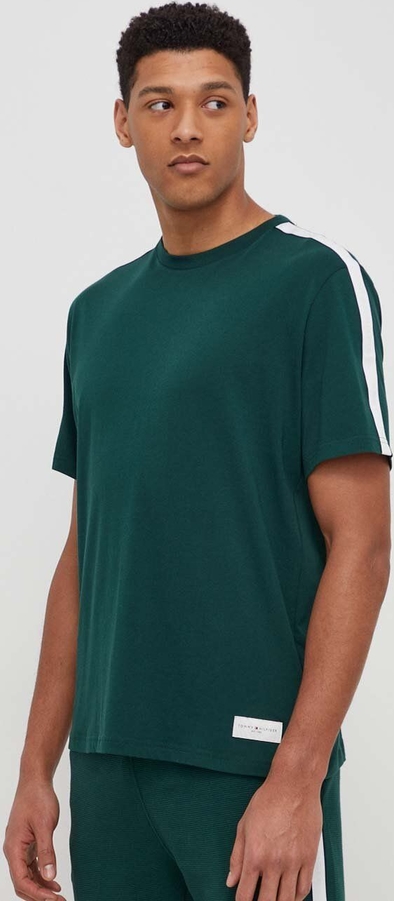 Zielony t-shirt Tommy Hilfiger w stylu casual z bawełny