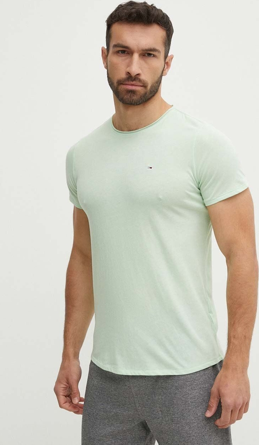 Zielony t-shirt Tommy Jeans w stylu casual