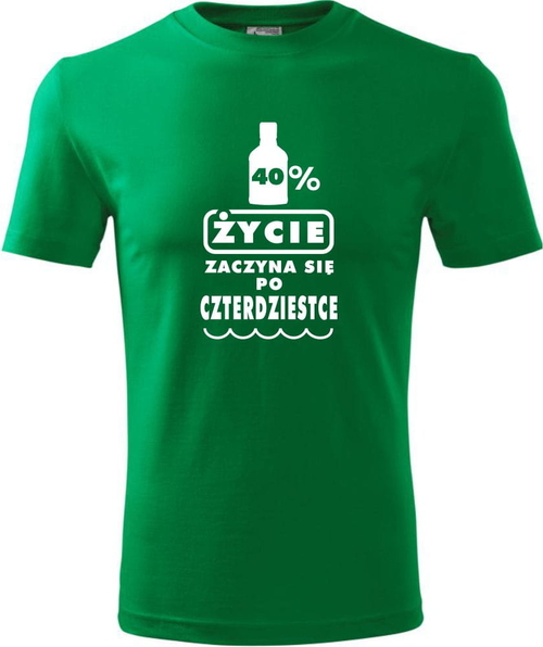 Zielony t-shirt TopKoszulki.pl z krótkim rękawem