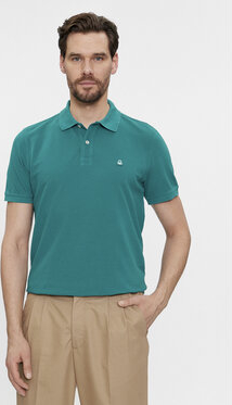 Zielony t-shirt United Colors Of Benetton w stylu casual z krótkim rękawem