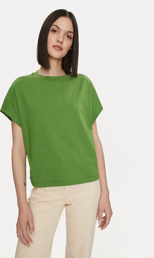 Zielony t-shirt United Colors Of Benetton w stylu casual z krótkim rękawem z okrągłym dekoltem