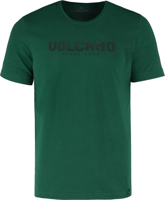 Zielony t-shirt Volcano w stylu klasycznym
