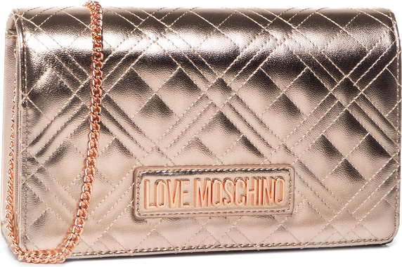 Złota torebka Love Moschino na ramię mała