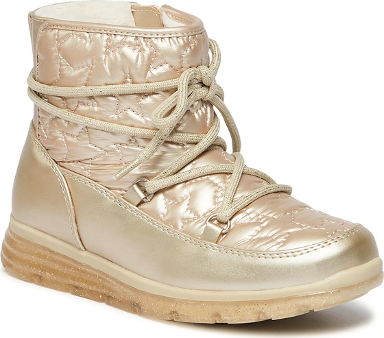 Złote buty dziecięce zimowe Mayoral sznurowane