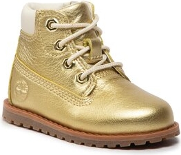 Złote buty dziecięce zimowe Timberland