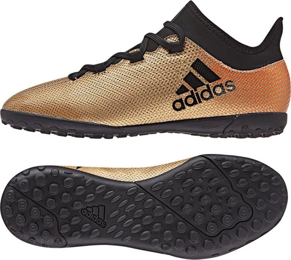 Złote buty sportowe dziecięce Adidas