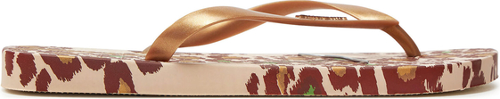 Złote klapki Ipanema w stylu casual z nadrukiem