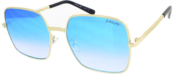 Złote okulary damskie Prius