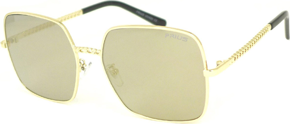 Złote okulary damskie Prius