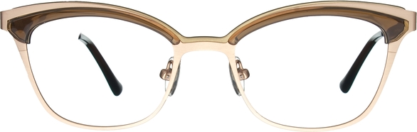 Złote okulary damskie William Morris