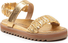 Złote sandały Eva Minge w stylu casual