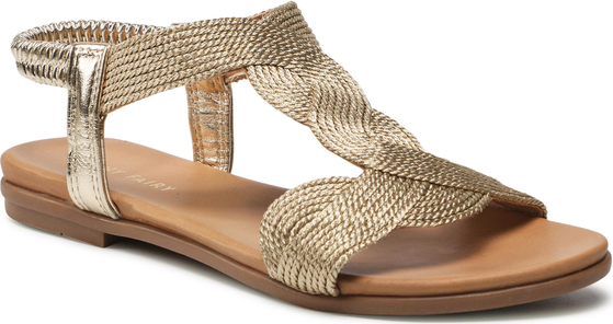 Złote sandały Jenny Fairy z klamrami
