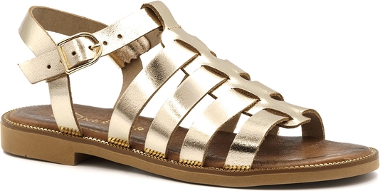 Złote sandały Nescior w stylu casual