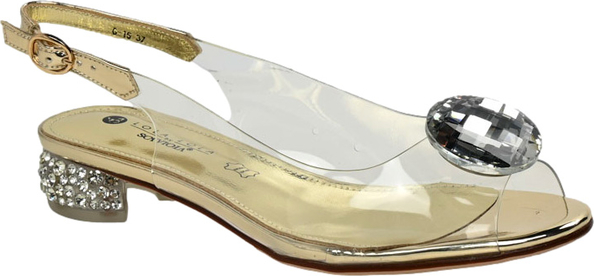 Złote sandały Sca'viola w stylu casual