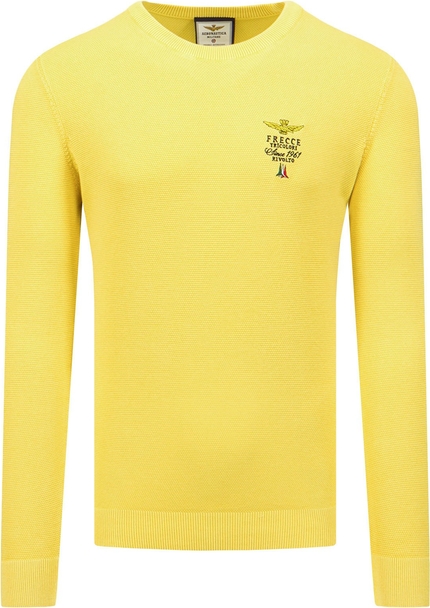 Żółta bluza Aeronautica Militare w stylu casual z bawełny