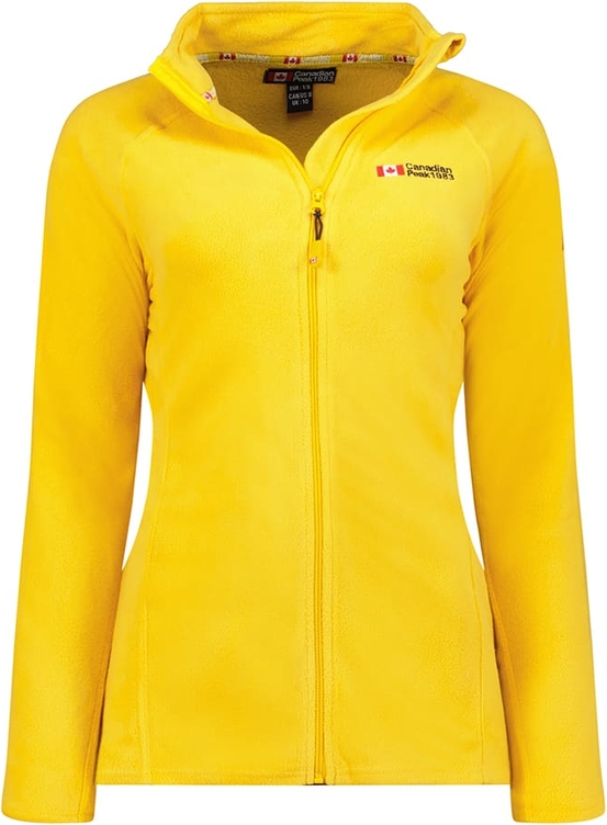 Żółta bluza Canadian Peak w stylu casual z polaru