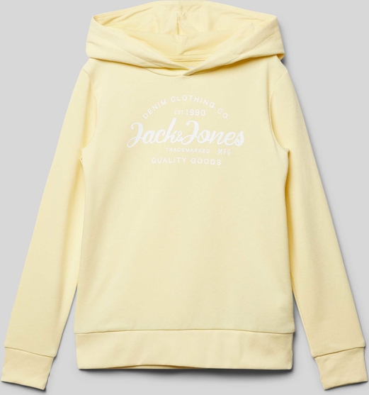 Żółta bluza dziecięca Jack & Jones z bawełny