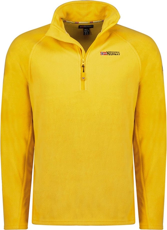 Żółta bluza Geographical Norway w stylu casual z polaru