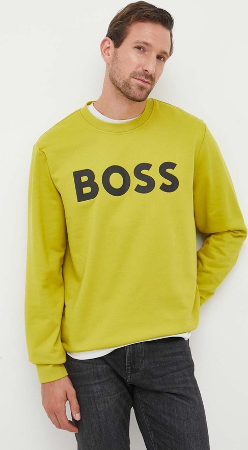 Żółta bluza Hugo Boss z nadrukiem
