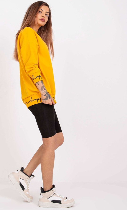 Żółta bluza ITALY MODA w stylu casual z bawełny