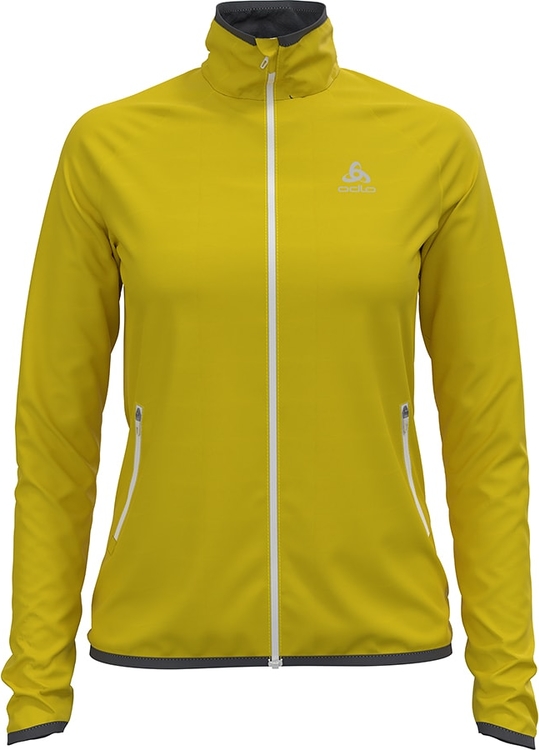 Żółta bluza ODLO z tkaniny w sportowym stylu krótka