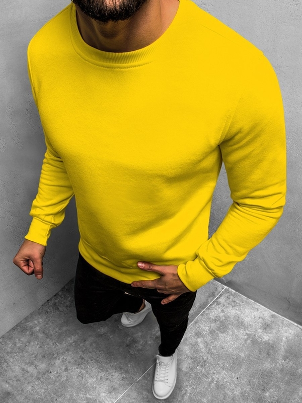Żółta bluza ozonee.pl w stylu casual z bawełny