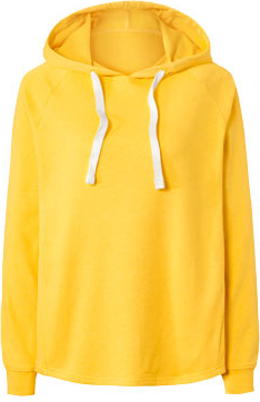 Żółta bluza Tchibo w stylu casual z kapturem