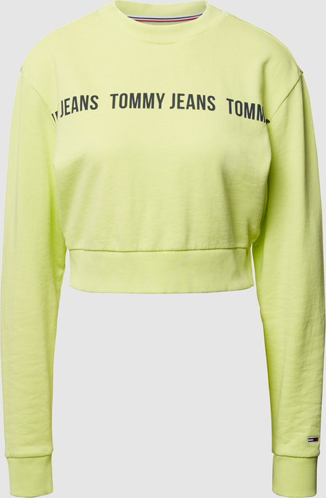 Żółta bluza Tommy Jeans z bawełny w stylu casual