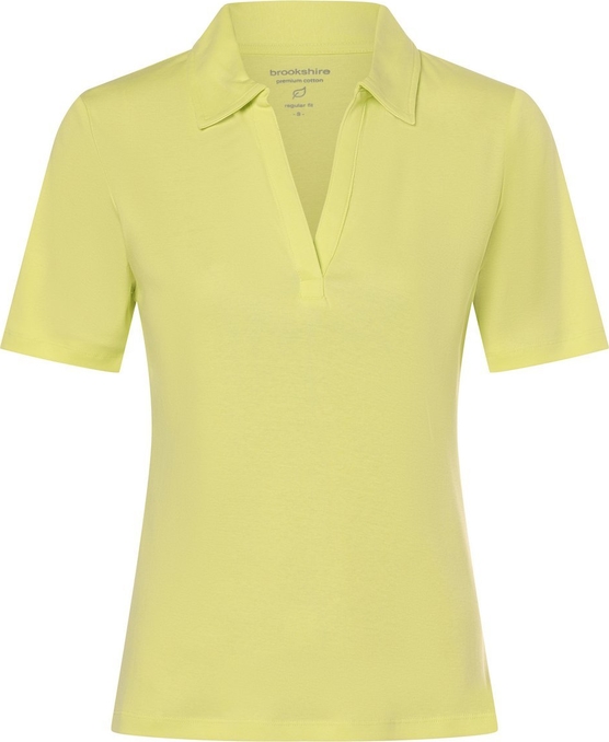 Żółta bluzka brookshire z krótkim rękawem z dżerseju w stylu casual