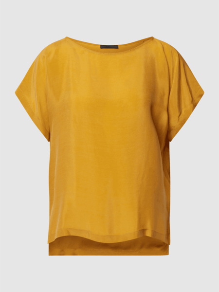 Żółta bluzka Drykorn z okrągłym dekoltem
