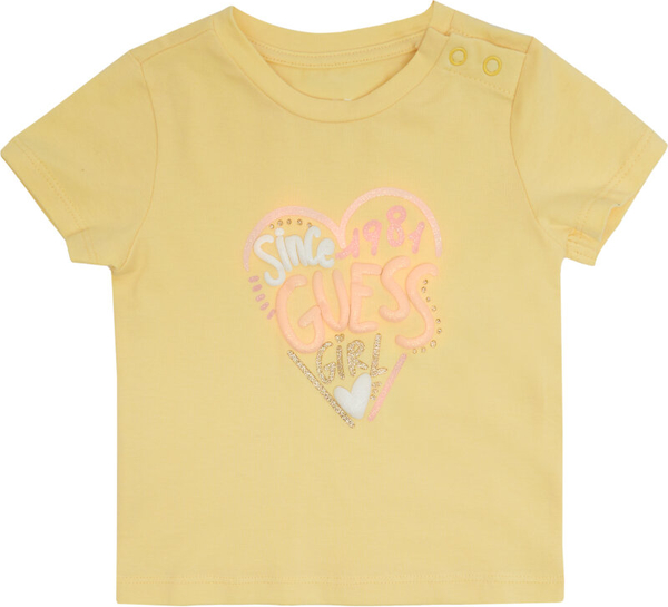 Żółta bluzka dziecięca Guess dla dziewczynek