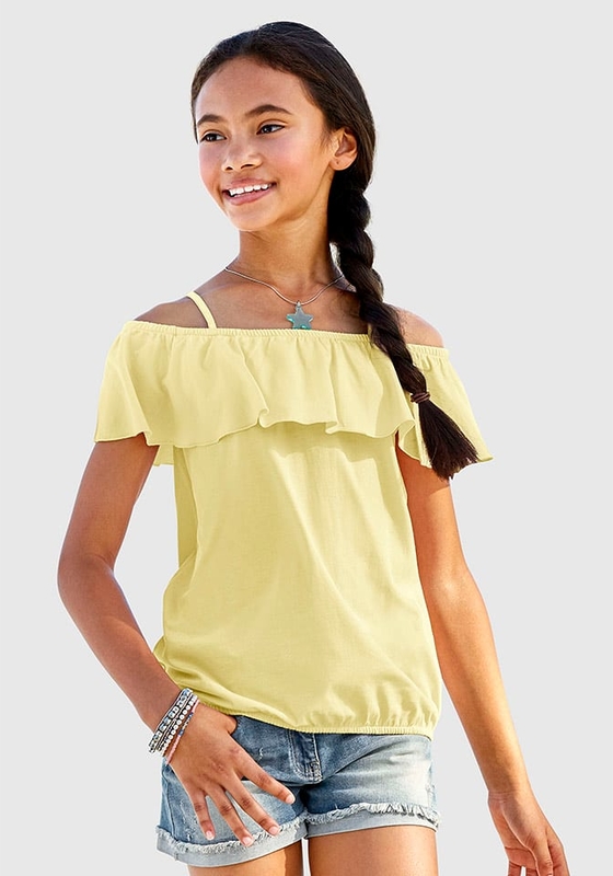 Żółta bluzka dziecięca Kidsworld dla dziewczynek