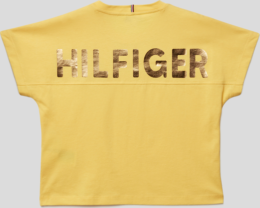 Żółta bluzka dziecięca Tommy Hilfiger z bawełny