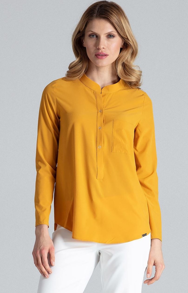 Żółta bluzka Figl w stylu casual